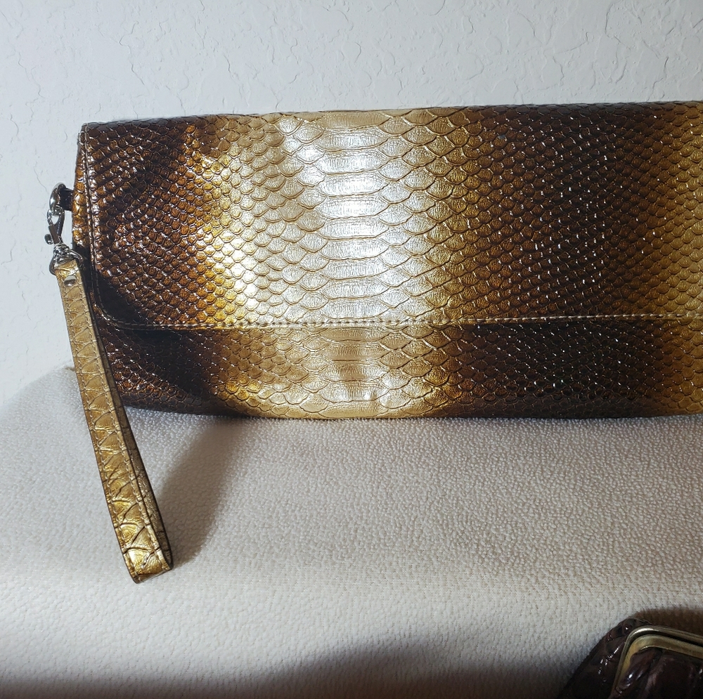 Apt.9 Faux Snake Skin Clutch Purse